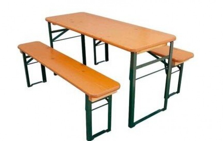 Kid's Table and Bench Set - seats 4-6