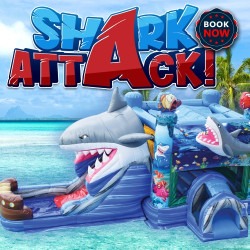 3D Shark Bite Combo Jumping Castle