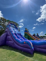 23m20Purple20Crush20Waterslide20hire20Brisbane20Logan20Gold 3 23m Purple Crush Dual Lane Waterslide